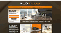 Desktop Screenshot of billigetraegulve.dk